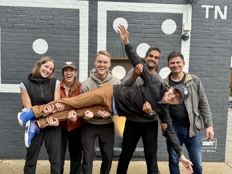 Will Yang with his growth and marketing team at Instrumentl